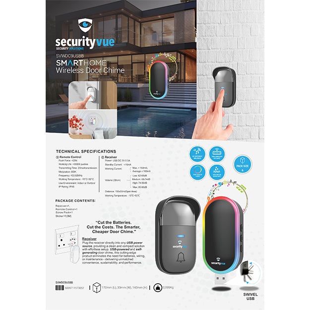 SecurityVue USB Wireless Door Chime