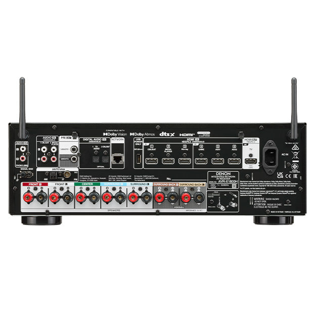Denon AVR-X1800H - 7.2 Channel Network AV Receiver - Black — Shop