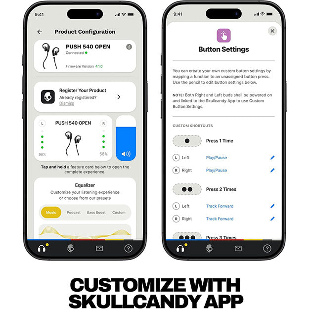 SkullCandy Push 540 Open Wireless Open-Ear Bluetooth Earbuds