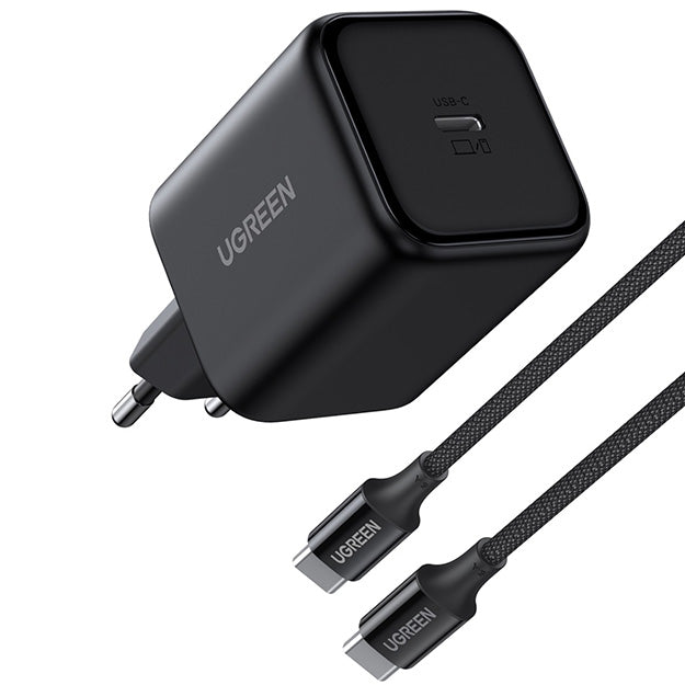 UGreen 1 Port GaN 45W PD Wall Charger With Cable - Black
