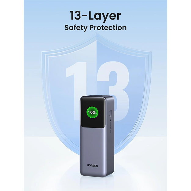 UGreen 25 000mAh 200W Nexode Power Bank With Smart Digital Display - Space Grey
