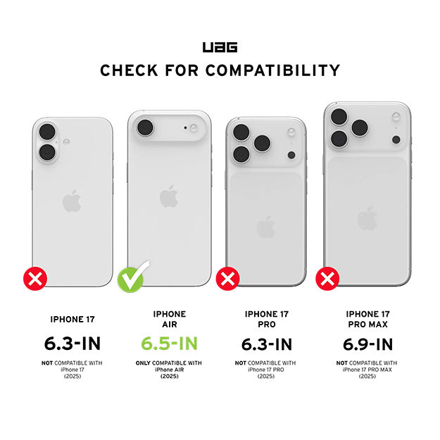 UAG Plyo Case With MagSafe For iPhone AIR - Ice/White