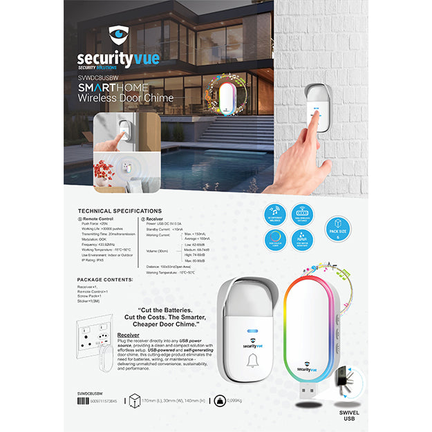 SecurityVue USB Wireless Door Chime