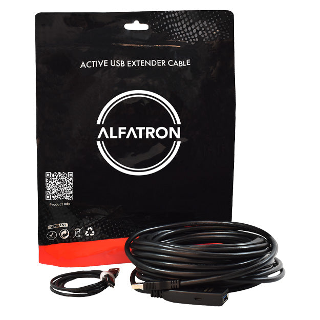 Alfatron 8K HDMI Fiber High-Speed Active USB 2.0 A Male To A Female Extension Cable
