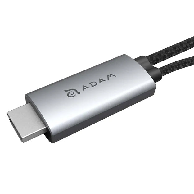 Adam Elements CASA H180 USB-C To 4K 60Hz HDMI Cable With PD 100W - Silver