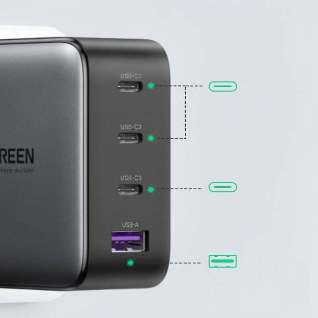 UGreen 4 Port GaN PD Home Charger – 100W