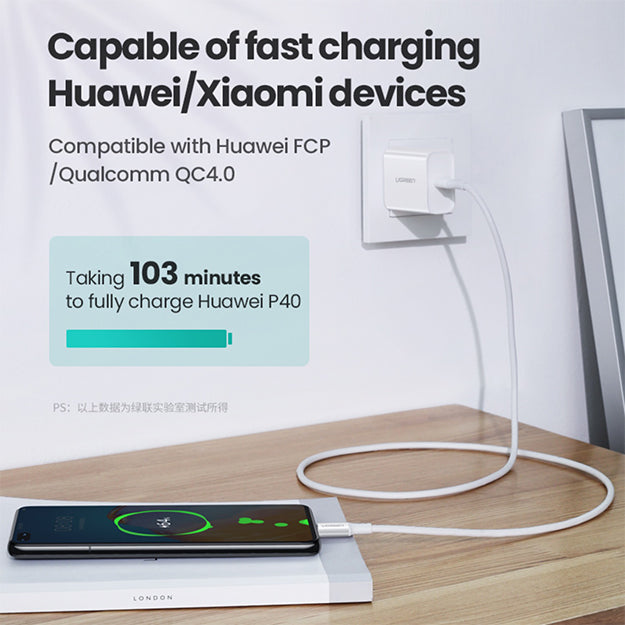 UGreen Type-C To Type-C Cable 100W 1m - White