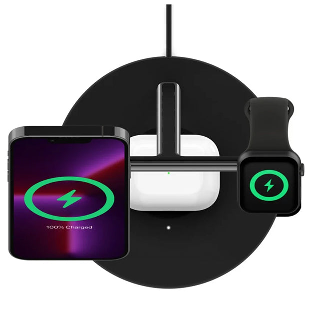 Belkin BoostCharge Pro MagSafe 3-In-1 Charging Stand 15W - Black
