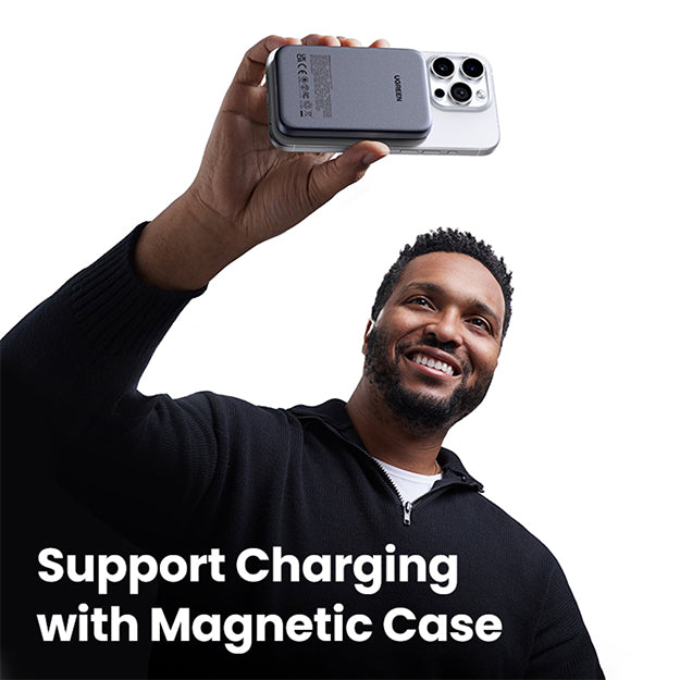 UGreen Nexode 10 000mAh Magnetic Wireless Power Bank PD20W (USB-C) - Grey