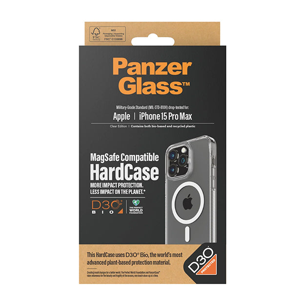 PanzerGlass HardCase MagSafe Compatible With D3O For iPhone 15 Pro Max - Clear