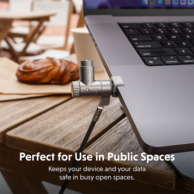 Hyper HyperShield MacBook Pro Cable Lock - Silver