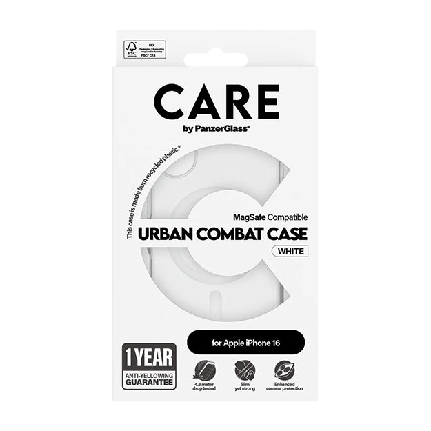PanzerGlass CARE Flagship Urban Combat MagSafe Case For iPhone 16 - Clear