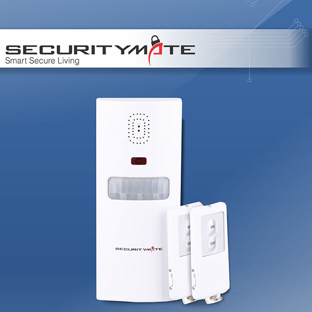 SecurityMate Wireless Motion Sensor With 2 Remote Controls - White