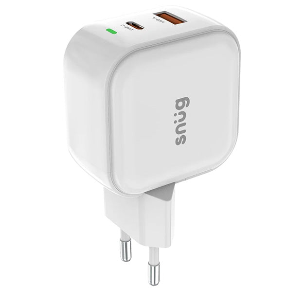 Snug 2 Port USB/Type-C Wall Charger 45W
