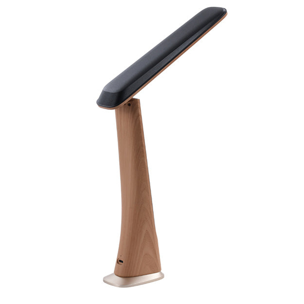 Snug LED Desk Lamp With Clock – Wood