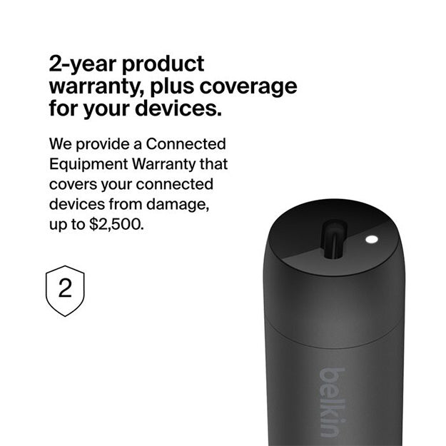 Belkin BoostCharge 30W USB-C Car Charger + USB-C To USB-C Cable - Black