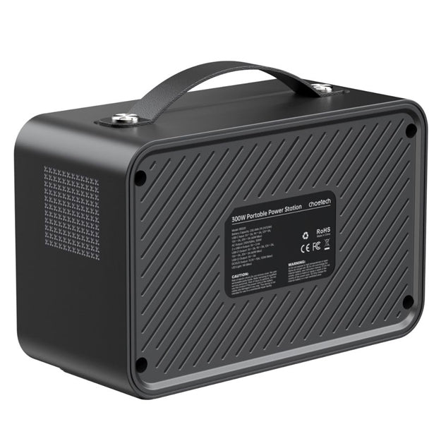 Choetech 300W/230Wh Portable Power Station - Black & Silver