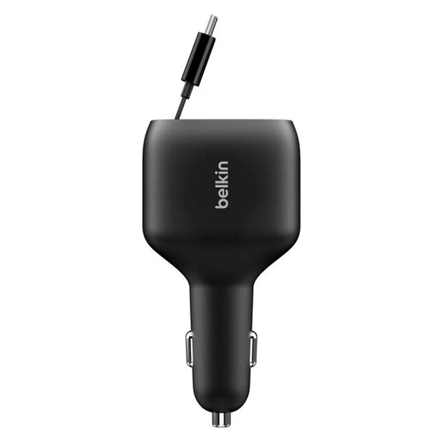 Belkin 75W BoostCharge Retractable Car Charger - Black