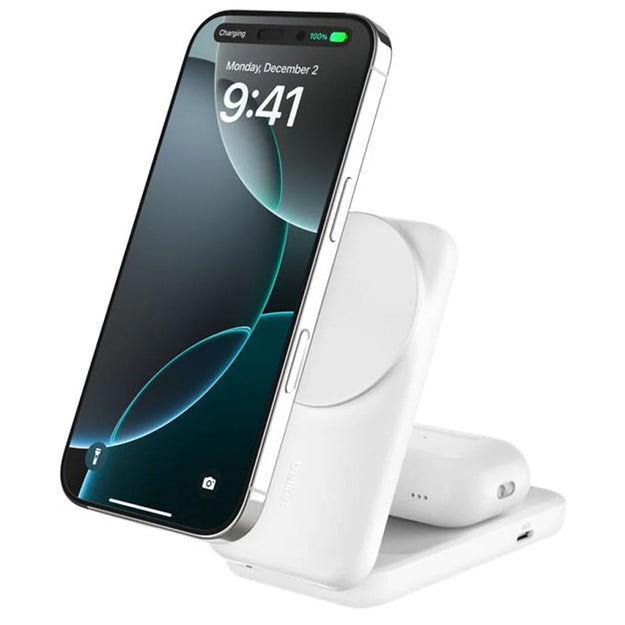 Belkin UltraCharge 25W 2-in-1 Qi2 Square Magnetic Wireless Charger