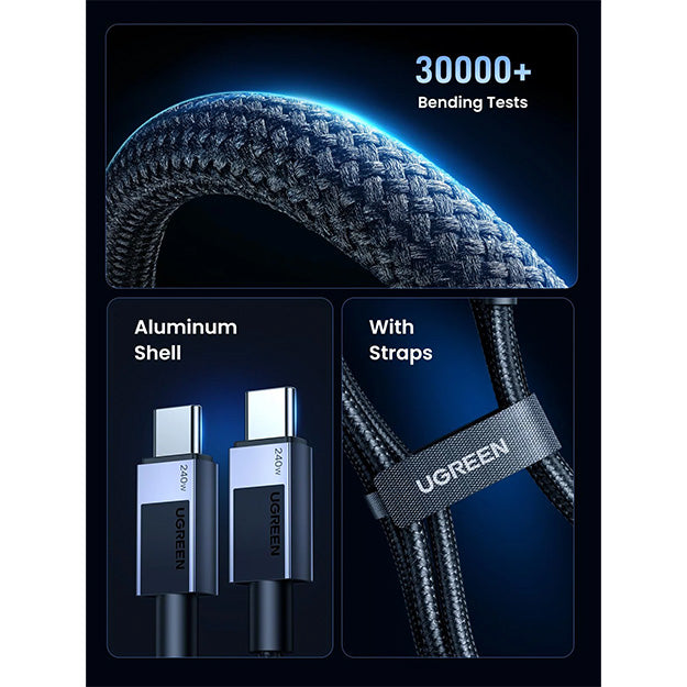 UGreen USB-C To USB-C 240W Cable With Fast Charging 2m - Black