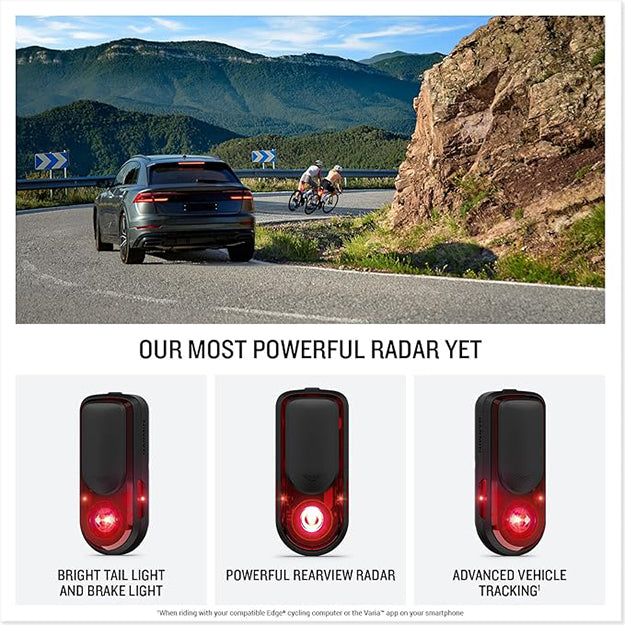 Garmin Varia RearVue 820 Radar Tail Light - Black