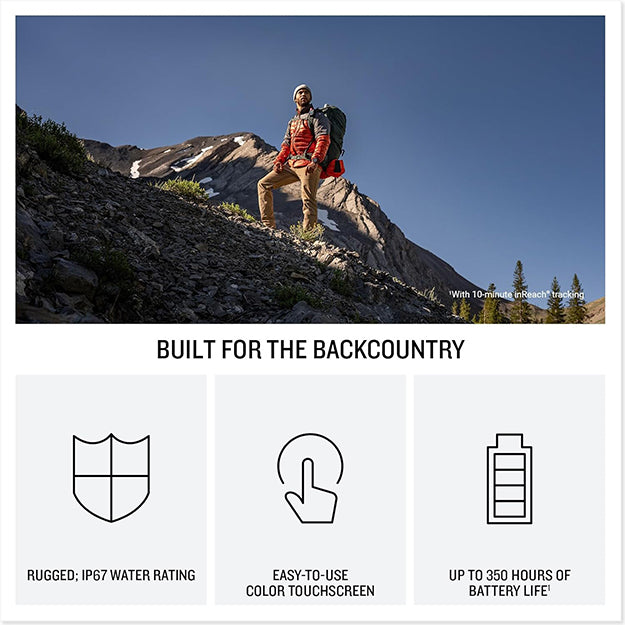 Garmin inReach Mini 3 Rugged Compact SOS Satellite Communicator With Touchscreen - Black & Grey