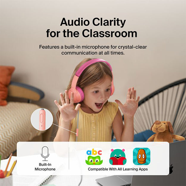 Belkin SoundForm 3.5mm Mini Wired On-Ear USB-C Headphones For Kids
