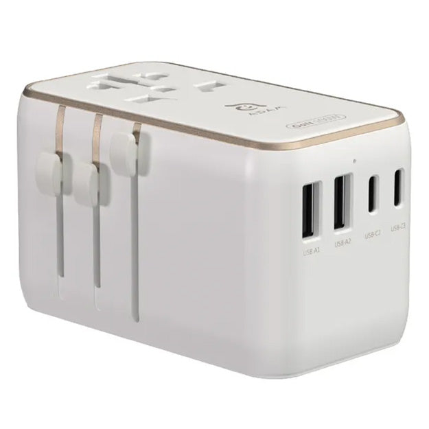 Adam Elements T100L 100W Universal Travel Adapter With Built-In USB-C Cable