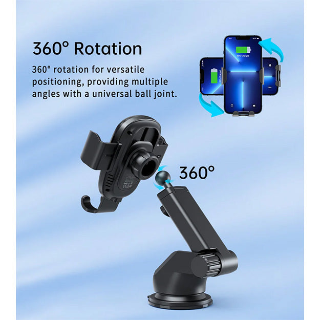 Choetech Gravity Wireless Car Charger T203-F 15W - Black