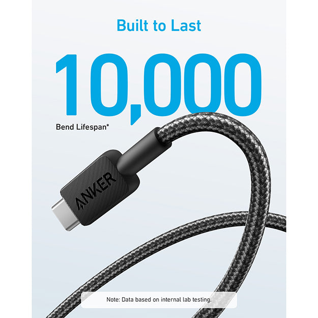 Anker 322 PowerLine USB-A To USB-C 1.8M Cable - Black
