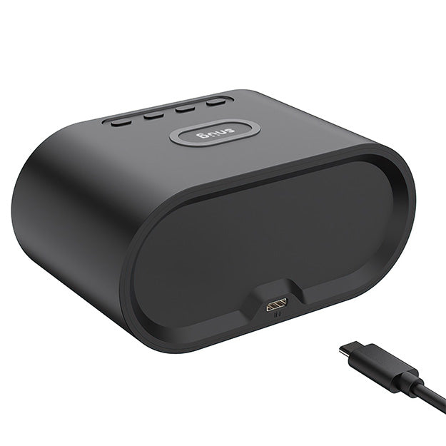 Snug Wireless Charger With Clock For Smartphones And iPhones - Black