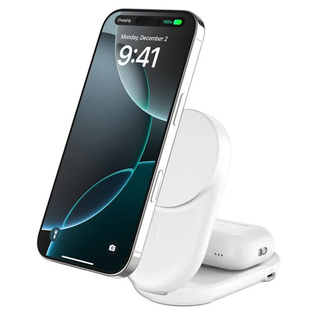 Belkin UltraCharge 25W 2-in-1 Qi2 Round Magnetic Wireless Charger