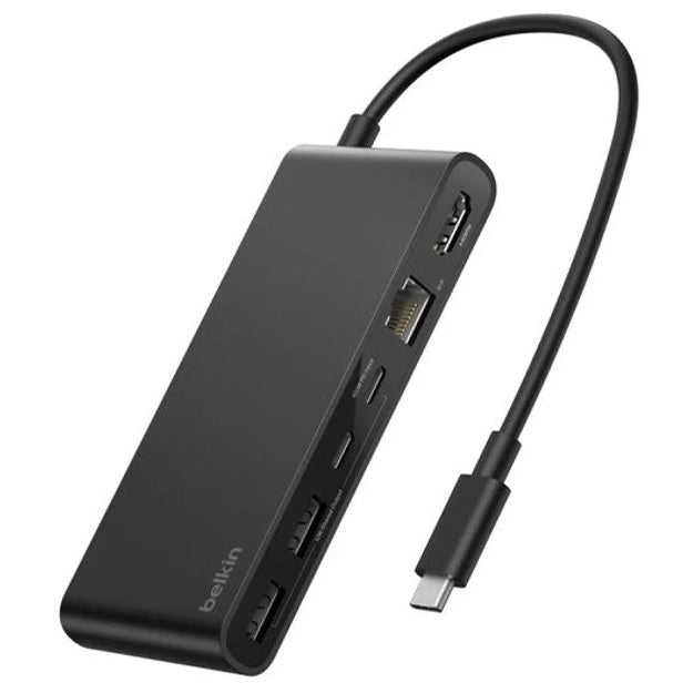 Belkin Connect 8-In-1 Type-C Ethernet Hub - Black