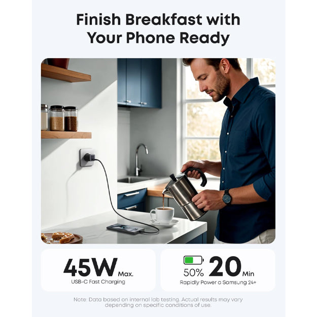 Anker USB-C 45W Nano Wall Charger - Black