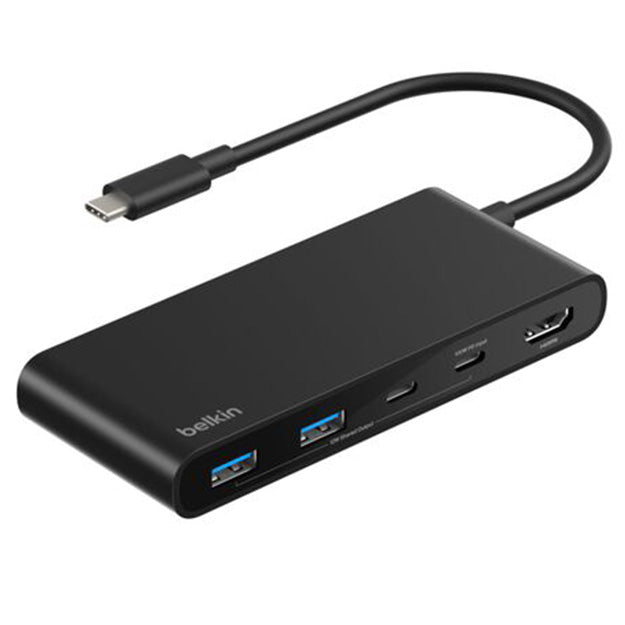 Belkin Connect 7-Port 100W USB-C Hub With Dual USB-C Ports - Black