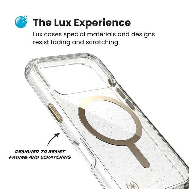 Speck Presidio Lux Glitter Case With MagSafe For iPhone 17 PRO