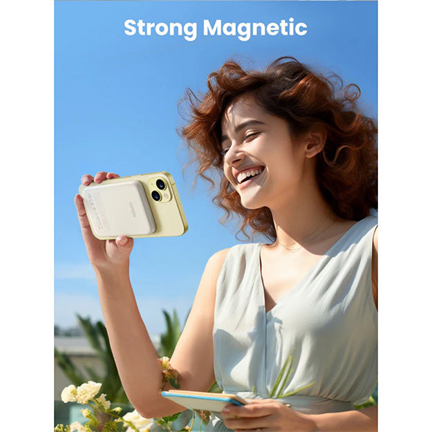 UGreen Magnetic Wireless Power Bank 5000mAh With MagSafe - White