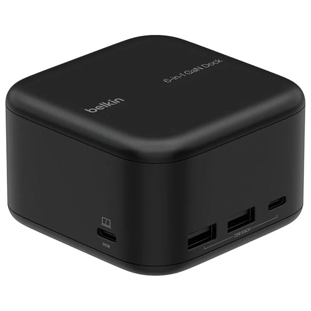 Belkin Connect 130W USB-C 6-In-1 Core GaN Dock - Black