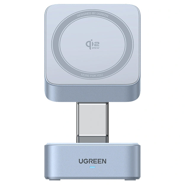 UGreen 25W Qi2 MagFlow 2-in-1 Magnetic Wireless Charger - Blue