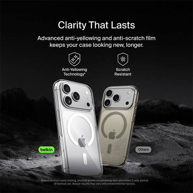 Belkin SheerForce Clear Case For iPhone 17 PRO - Transparent