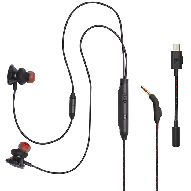 JBL Quantum 50C In-Ear Wired Gaming Headphones With USB-C Adapter