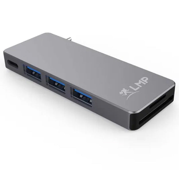 LMP USB-C 6 Port Basic Hub 6-Port USB-C Hub With USB 3.0, SD, microSD, USB-C - Space Grey