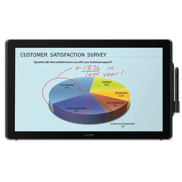 Wacom Full HD Interactive Graphic Pen Display 24" (Pen And Touch) - Dark Grey