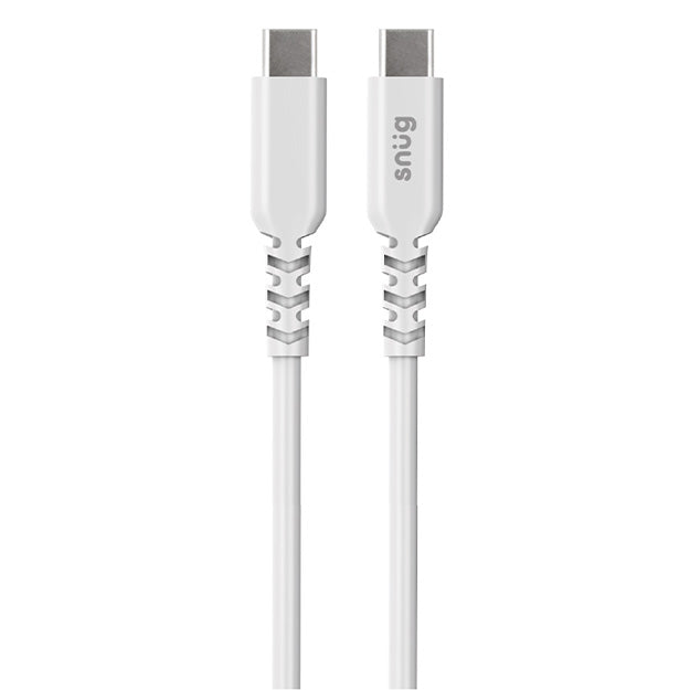 Snug USB-C To USB-C Charging And Data Transfer 60W 1.2m Cable(2 Pack) - White
