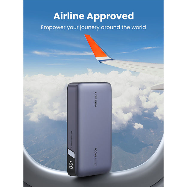 UGreen 100W 20000mAh Power Bank - Grey