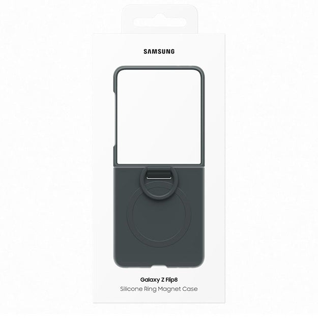 Samsung Silicone Ring Magnet Case For Galaxy Z Flip8 - Black