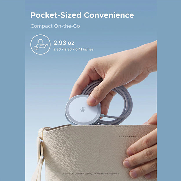 UGreen 25W MagFlow Qi2.2 Certified Magnetic Wireless Charger - Blue