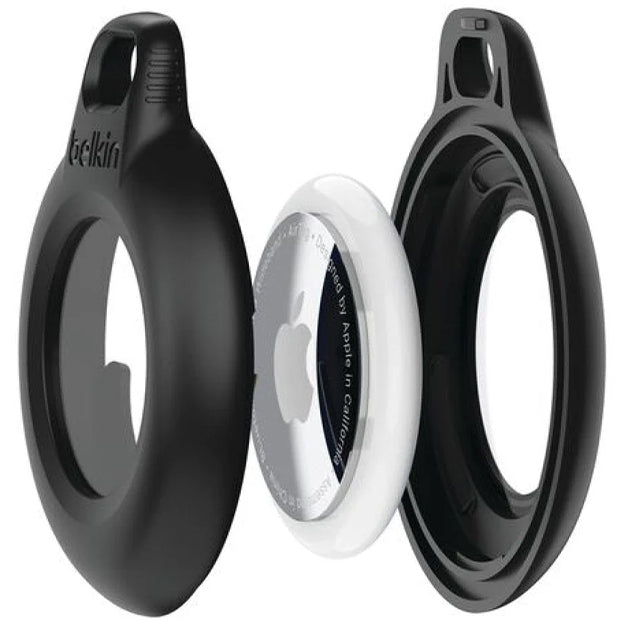 Belkin Waterproof Secure Holder With Key Ring For AirTag (4pack) -  Black