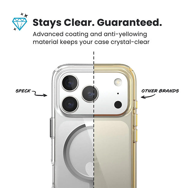 Speck Presidio Perfect-Clear Case With MagSafe For iPhone 17 PRO MAX - Clear