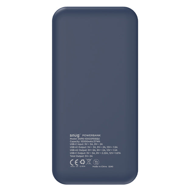 Snug 10000mAh Power Bank With Fast Charge - Black